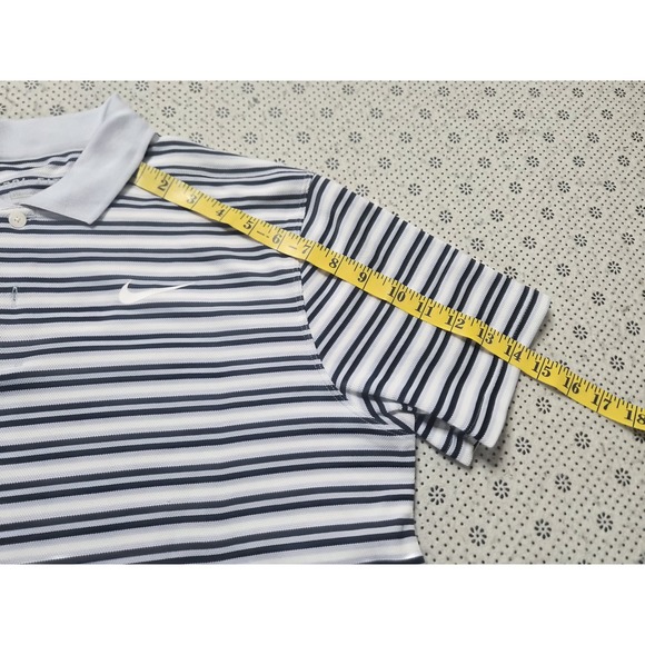 2 Nike Dri Fit Golf Polo Shirt Men's Size M Blue Short Sleeve Athletic - Picture 6 of 10
